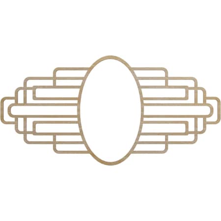 Ekena Millwork Elizabeth Wood Fretwork Pierced Medallion, 24"W x 12"H x 6 5/8"IW x 11 3/8"IH x 1/4"T, Hickory CMWP24X12X0250EBHI